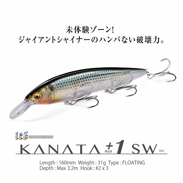Megabass Seabass Lure Kanata+1 SW GP Red Head