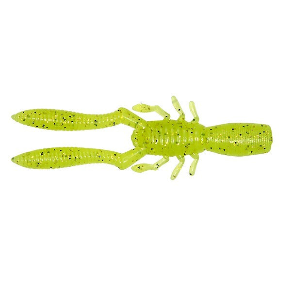 Megabass Worm Bottle Shrimp SW 2.4inch Clear Chart/Gold Flake