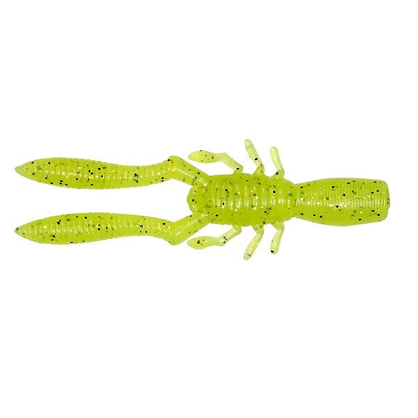 Megabass Worm Bottle Shrimp SW 3inch Clear Chart/Gold Flake