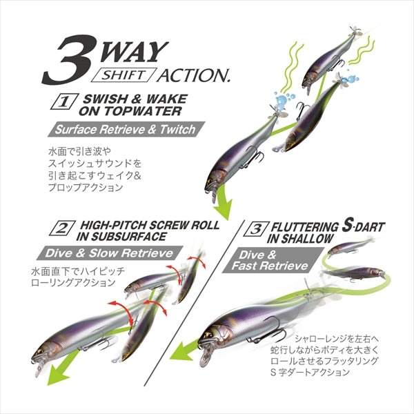 Megabass Bass Lure Prop Darter 106 SH Seayu