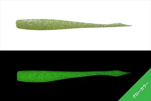 Jackall Worm Deka Kibi Nago 2.5inch Glow ChartSilver Flake