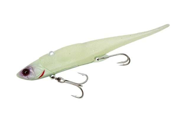 Jackall Worm Big Backer Soft Vib 28g Super Glow