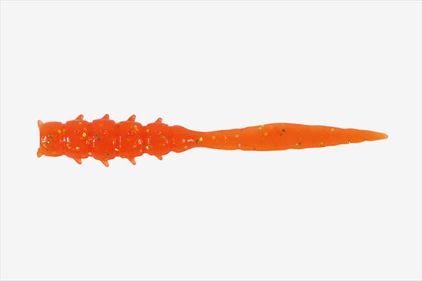 Jackall Worm Good Meal Skinny 1.5inch Orange Gold Flake