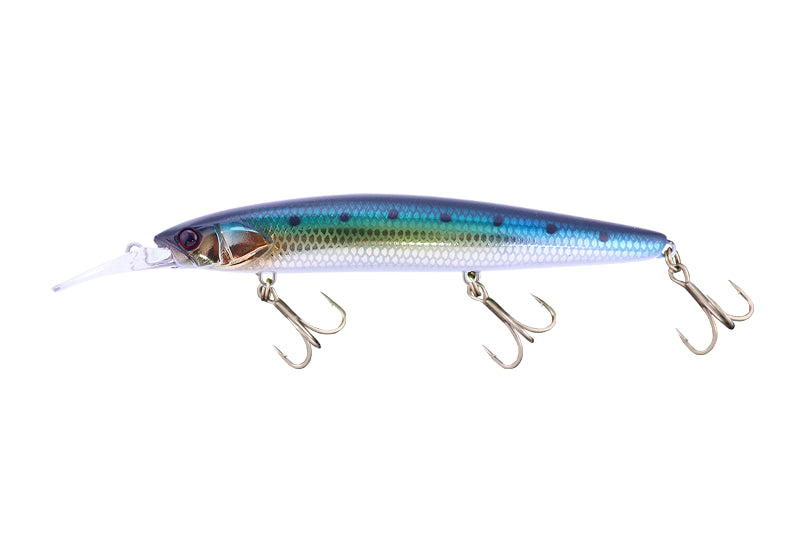 Jackall Big Bucker Wangan Minnow 128S-LB Uroko Holo Seguro Sardine