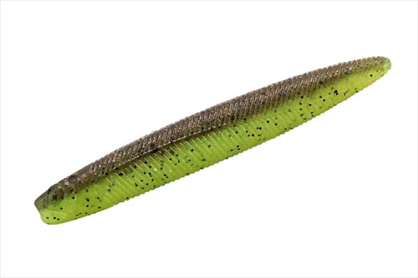 Jackall Worm Yammy Fish 3.8inch Green Pumpkin/Light Chart