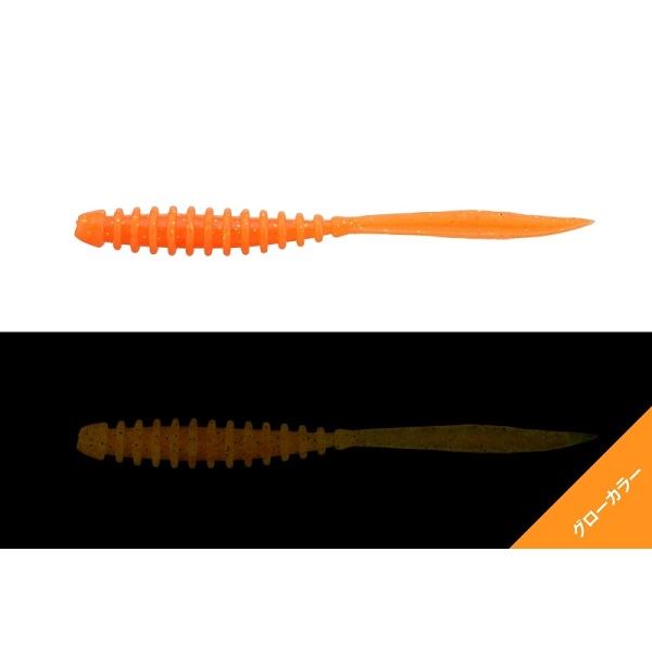 Jackall Worm Peke Ring 2.0inch Glow Orange/Gold Flake