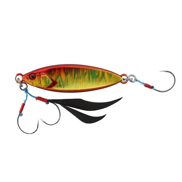 Jackall Metal Jig Flag Trap Leaf 40g Akakin/Magma Wave Holo