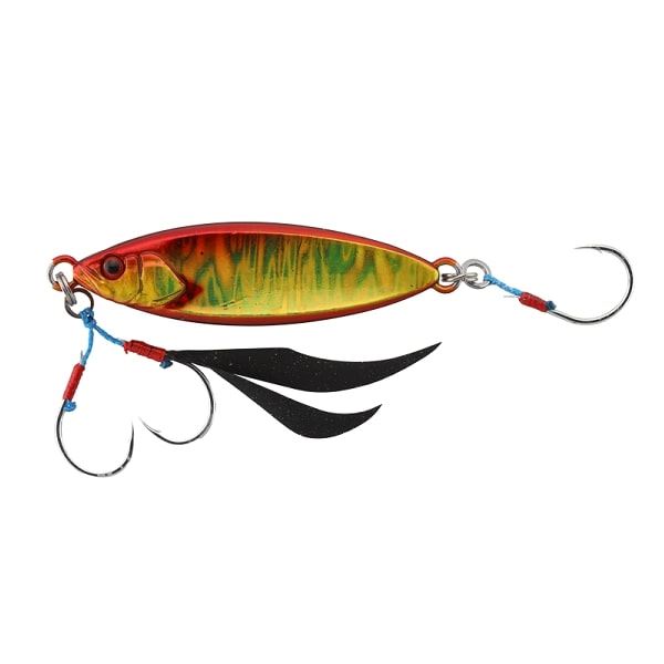 Jackall Metal Jig Flag Trap Leaf 80g Akakin/Magma Wave Holo