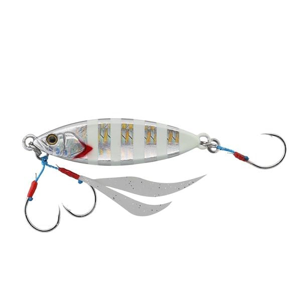 Jackall Metal Jig Flag Trap Leaf 60g Glow Stripes/Border Holo