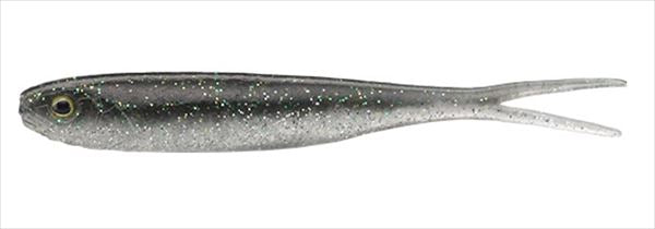 Jackall Worm Peaceton Fly 2.8inch Dark Thunder/Clear Silver