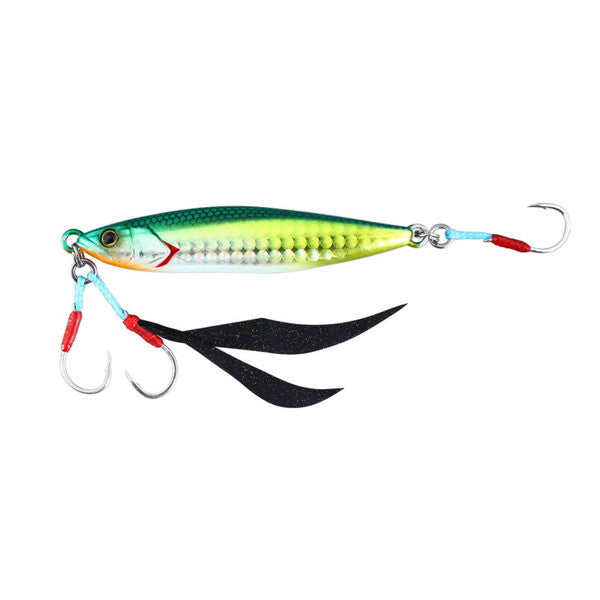 Jackall Metal Jig Flag Trap 100g Green Gold Belly Glow