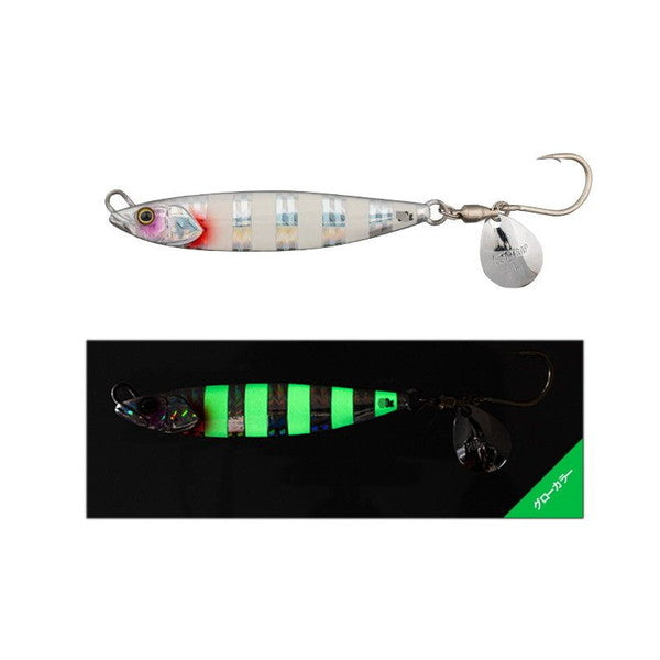 Jackall Metal Jig Flag Trap Blade 40g Glow Stripe/Border Holo