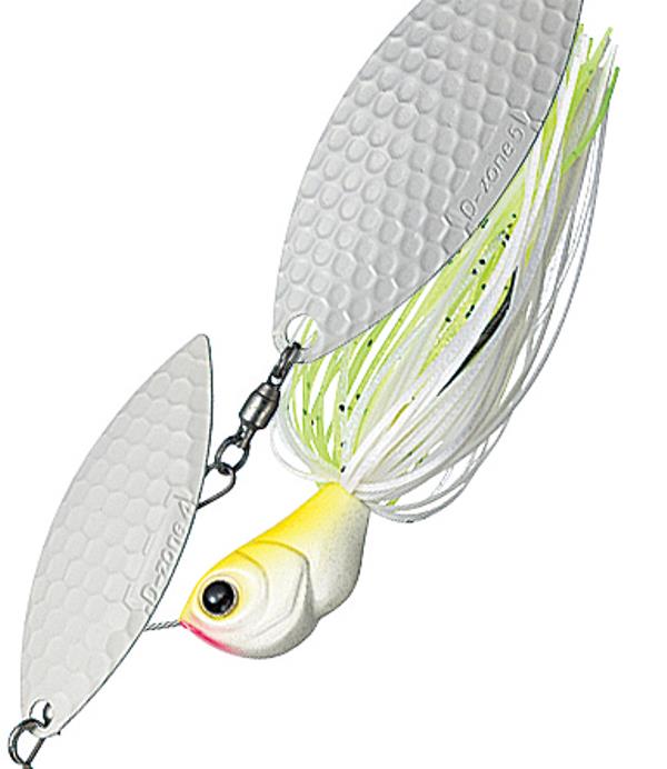 Evergreen Spinnerbait MoDO D Zone 3/8oz Double Willow #02 White Chart