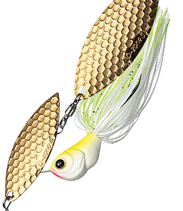 Evergreen Spinnerbait MoDO D Zone 1/2oz Double Willow #14 White Chart G