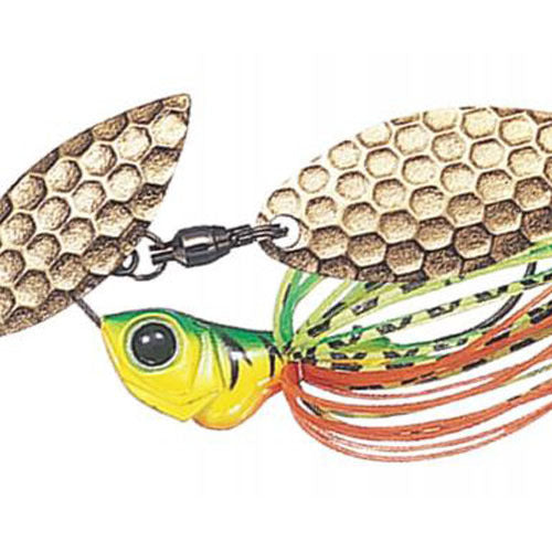 Evergreen Spinnerbait MoDO D Zone Fry 1/4oz Single Willow #06 Hot Tiger (Gold)