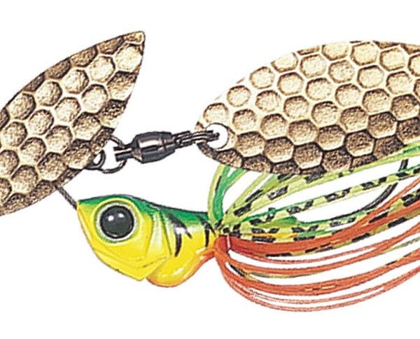 Evergreen Spinnerbait MoDO D Zone Fry 1/4oz Double Willow #06 Hot Tiger (Gold)