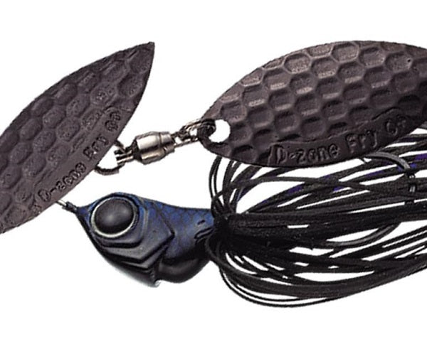 Evergreen Spinnerbait MoDO D Zone Fry 1/4oz Double Willow #12 Super Black (Gunmetal)