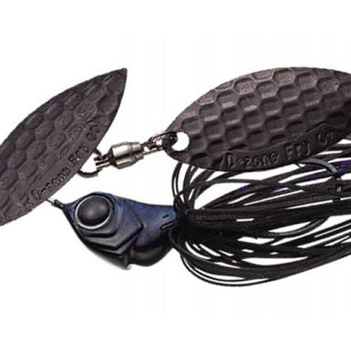 Evergreen Spinnerbait MoDO D Zone Fry 1/4oz Single Willow #12 Super Black (Gunmetal)