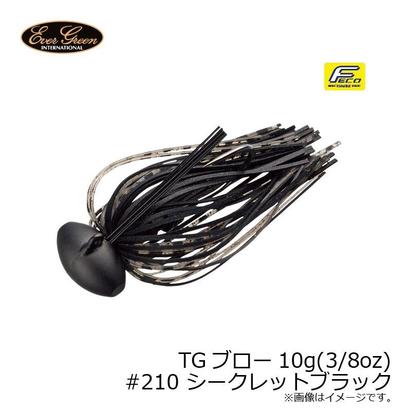 Evergreen Rubber Jig Fact TG Blow 10g #210 Secret Black