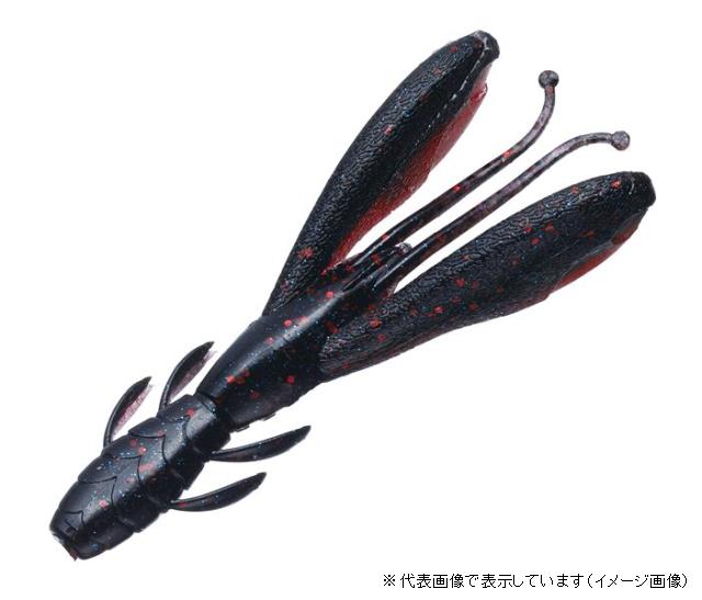 Evergreen Worm Fact Flopclaw 4inch #08 Black/Red Claw