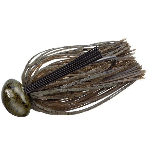 Evergreen Rubber Jig Reaction Football 3/4oz #100 Dark Green Pumpkin