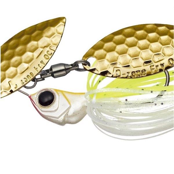 Evergreen Spinnerbait MoDO D Zone Fry 1/4oz Tandem Willow #14 White Chart (G)