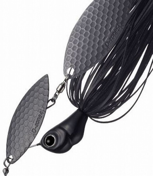 Evergreen Spinnerbait MoDO D Zone 1/2oz Double Willow #48 Matte Black