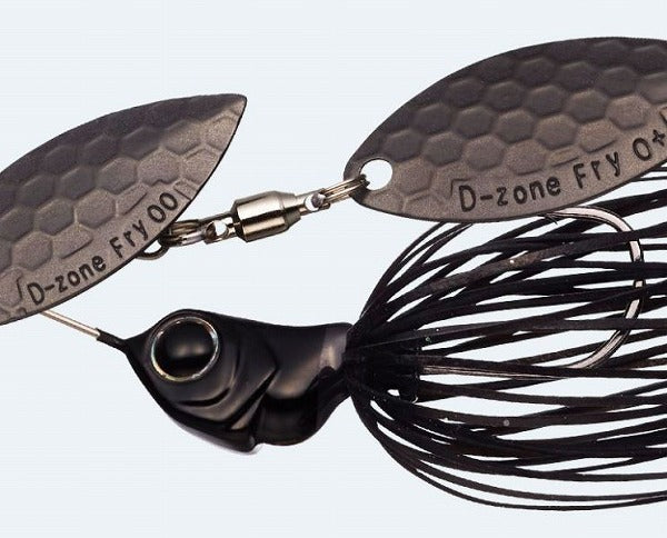 Evergreen Spinnerbait MoDO D Zone Fry TG 1/4oz Double Willow #48 Matte Black