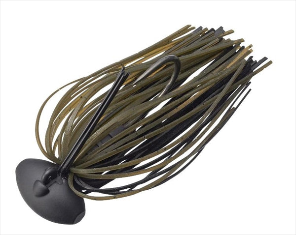 Evergreen Rubber Jig Fact TG Blow 14g #220 Green Pumpkin/Black