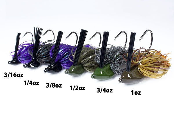 Deps Flat Back Jig 1/2oz #53 Green Pumpkin Seed