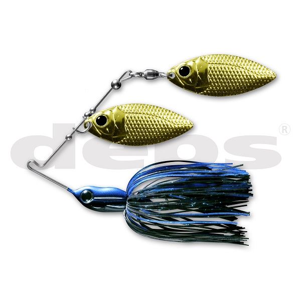 Deps Spinnerbait Mini Bros 1/2oz Double Willow #17 Blue Black