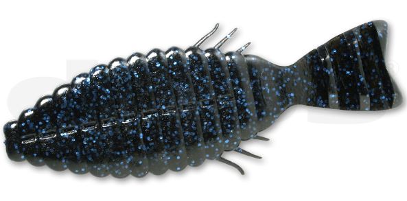 Deps Worm Bull Flat 3inch #07 Black/Blue Flake