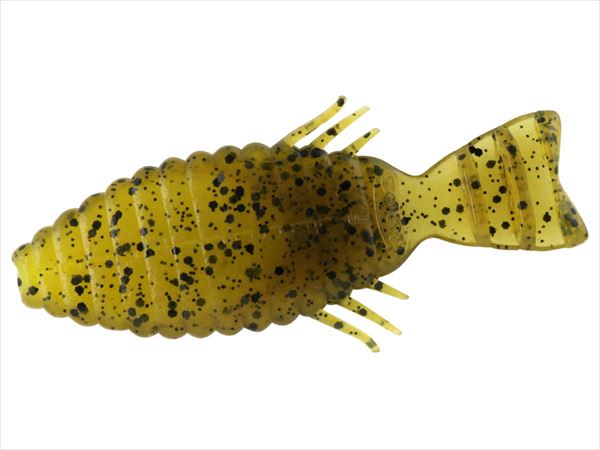 Deps Worm Bull Flat 3inch #52 Green Pumpkin/Chartreuse