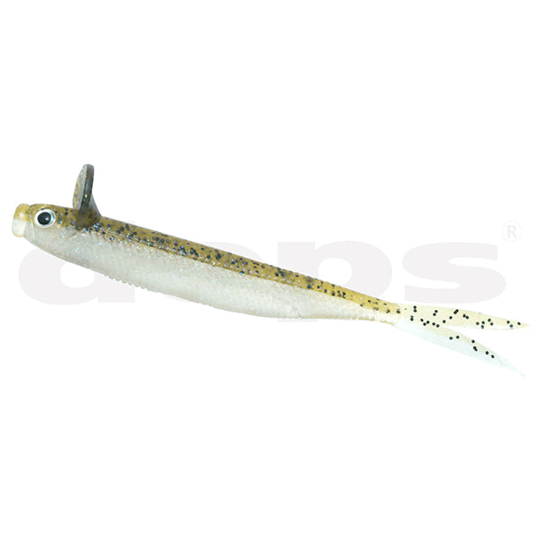 Deps Worm Frilled Shad 5.7inch #114 Champagne Pepper/Neon Pearl