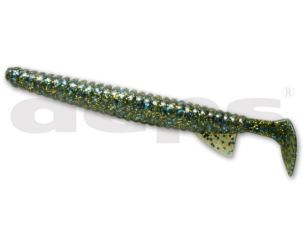 Deps Worm Death Adder Shad 4inch #24 Smoke P/BL&GD