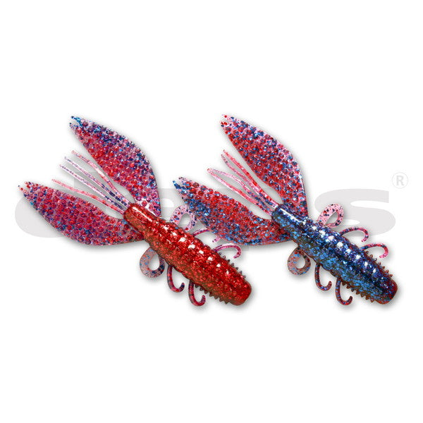 Deps Worm Spiny Craw 3.5inch #23 Blue Glitter/Red Glitter