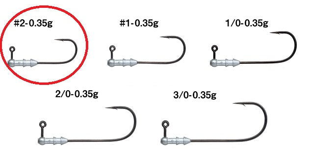 Gamakatsu Jig Head Horizon Head Sn [Nano alpha coat] #2-0.35g