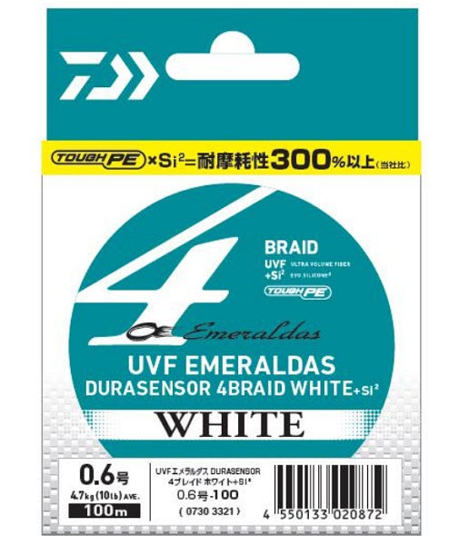 Daiwa UVF Emeraldas Dura Sensor X4 White #0.6 100m