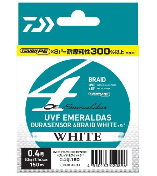 Daiwa UVF Emeraldas Dura Sensor X4 White #0.4 150m