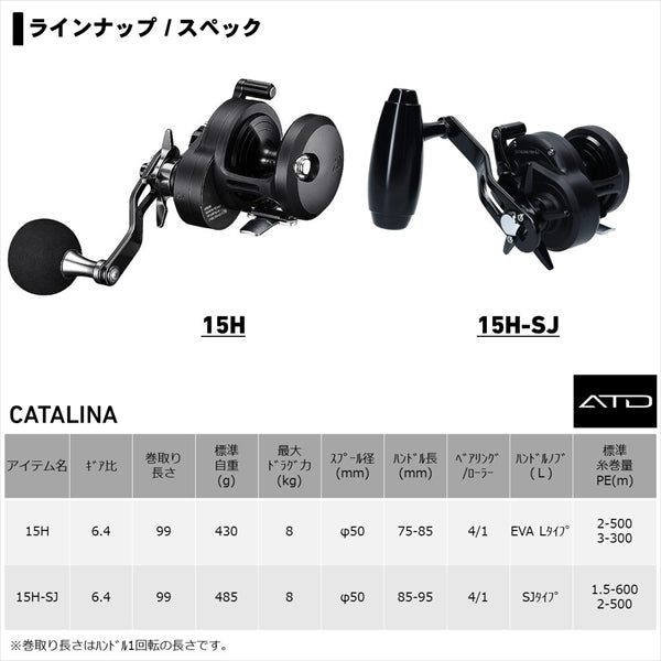 Daiwa 20 Catalina 15H-SJ (Right handle)