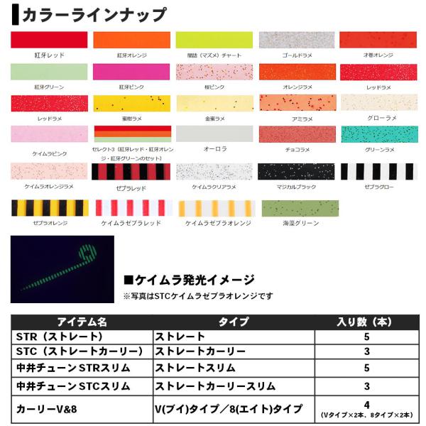 Daiwa Kohga Silicone Tie STR (Straight) Keimura Zebra Red