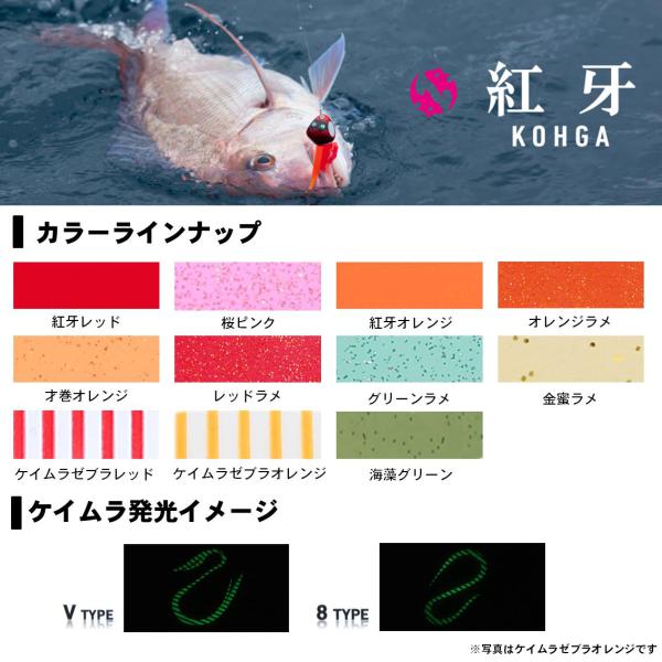 Daiwa Kohga Silicone Tie Curly V8 Keimura Zebra Red