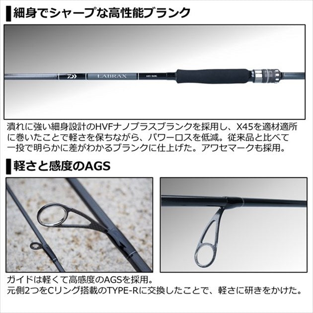 Daiwa 21 Seabass Rod Labrax AGS 86ML/ N (Spinning 2 Piece)