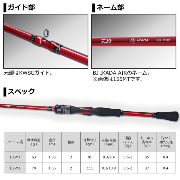 Daiwa Black Jack Ikada AIR 135MT (Spinning 2 Piece)