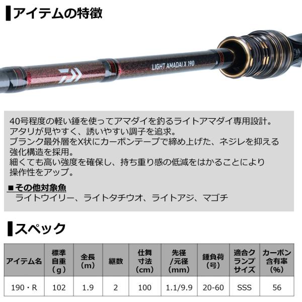 Daiwa Light Amadai X 190/ R (Baitcasting 2 Piece)