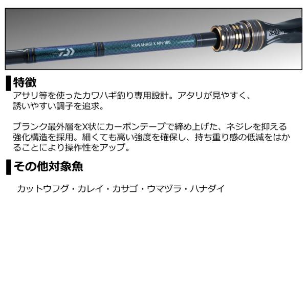 Daiwa Kawahagi X MH-180/R (Baitcasting 2 Piece)