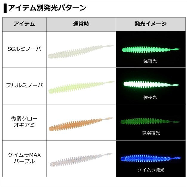 Daiwa Gekkabijin Ajing Beam Baticon Custom Strong 2.3 inch Glow Lemon