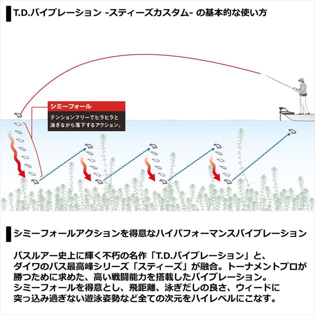 Daiwa Bass Lure T.D. Vibration Steez Custom 53S-W T.O. Clow