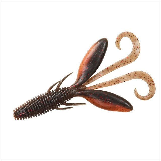 Daiwa Worm Steez Hog 3.6inch Black Shrimp Miso