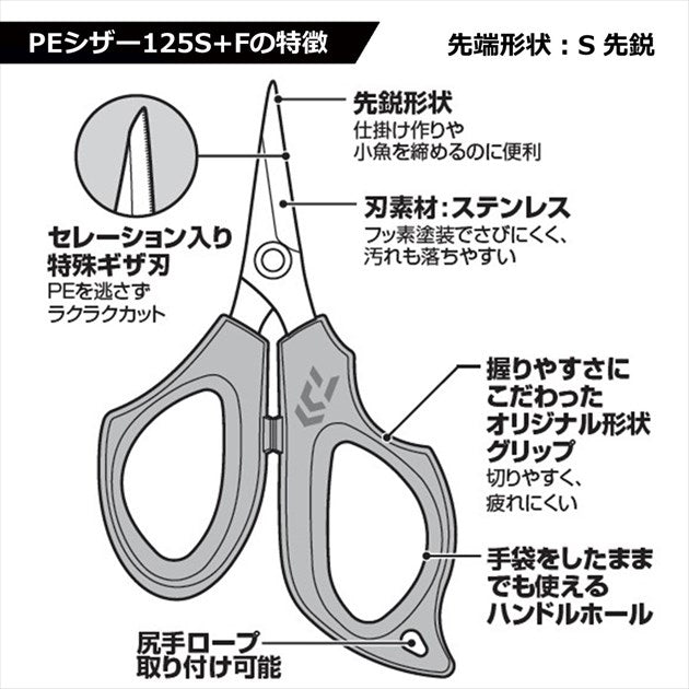 Daiwa Line Cutter PE Scissor 125H+F (Plier) Navy